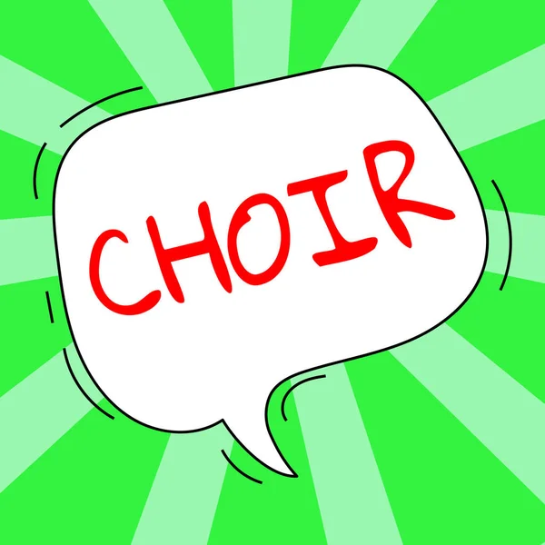 Handwriting Text Choir Word Written Group Organized Perform Ensemble Singing — Stockfoto