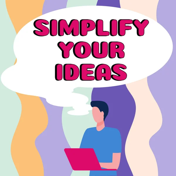 Writing Displaying Text Simplify Your Ideas Business Concept Make Simple — ストック写真