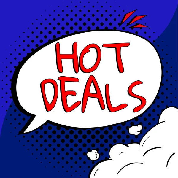Inspiration Showing Sign Hot Deals Concept Meaning Agreement Which One — 图库照片