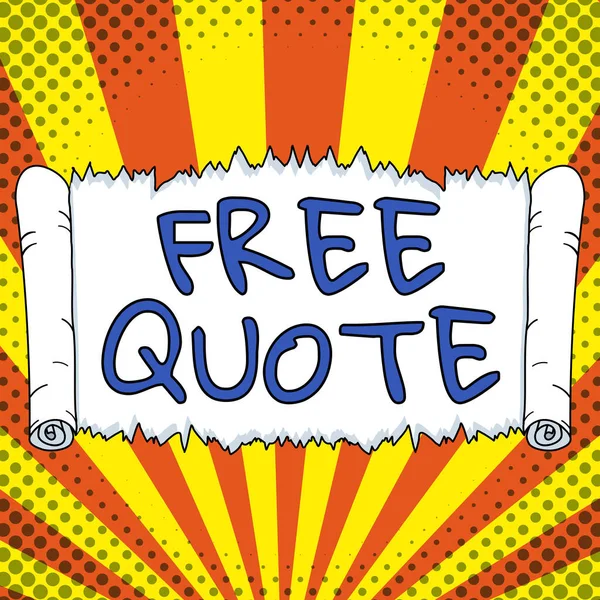 Conceptual Display Free Quote Business Idea Brief Phrase Usualy Has — 스톡 사진