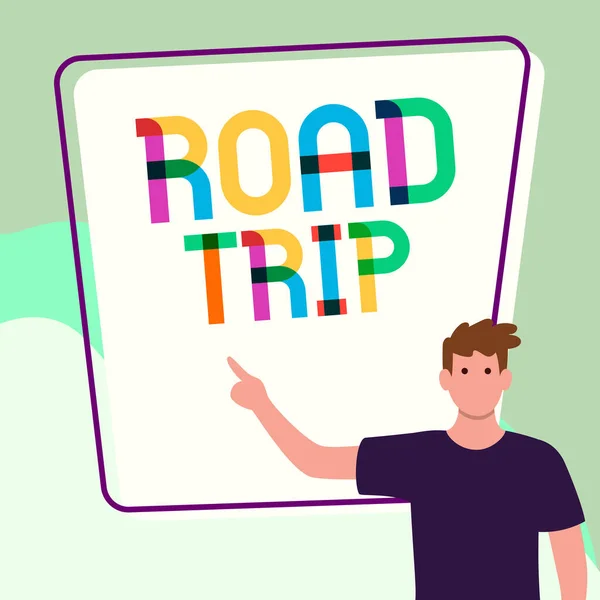 Conceptual Display Road Trip Concept Meaning Roaming Places Definite Exact — Stok fotoğraf
