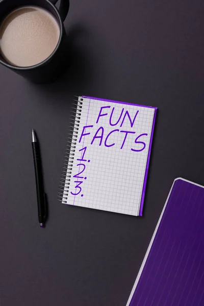 Conceptual Caption Fun Facts Business Showcase Short Interesting Trivia Which — Stockfoto
