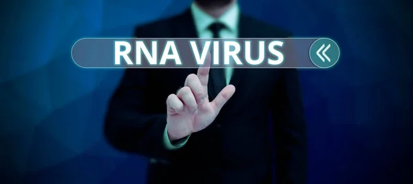 Conceptual Caption Rna Virus Internet Concept Virus Genetic Information Stored — Foto Stock