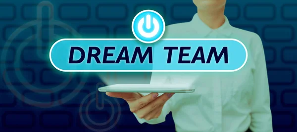 Hand Writing Sign Dream Team Business Overview Prefered Unit Group — Stockfoto