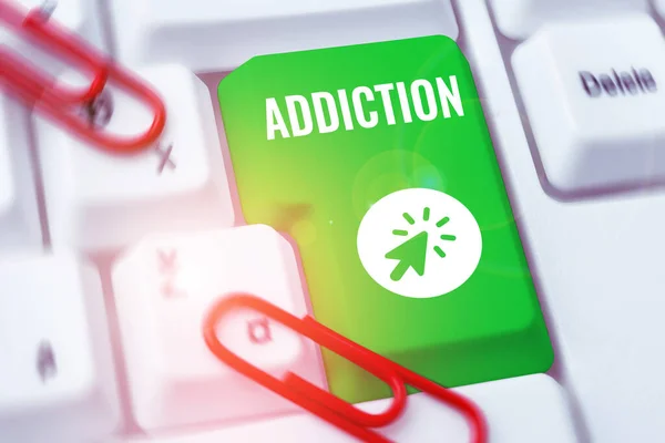 Text Showing Inspiration Addiction Business Overview Condition Being Addicted Particular — 图库照片