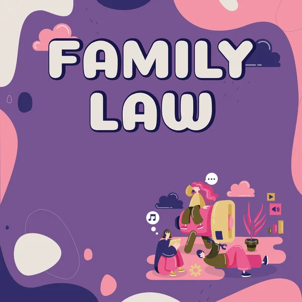 Writing Displaying Text Family Law Business Showcase Branch Law Deals — Stockfoto