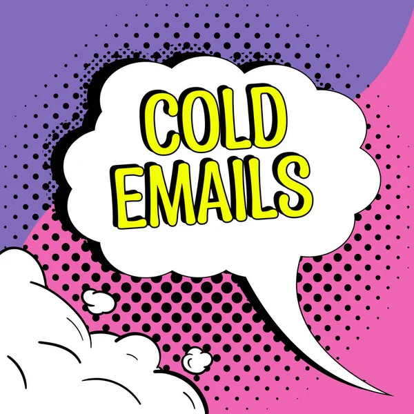 Writing Displaying Text Cold Emails Business Concept Unsolicited Email Sent — Zdjęcie stockowe