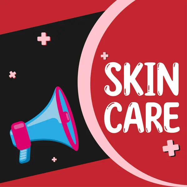Inspiration Showing Sign Skin Care Word Written Things You Use — Zdjęcie stockowe