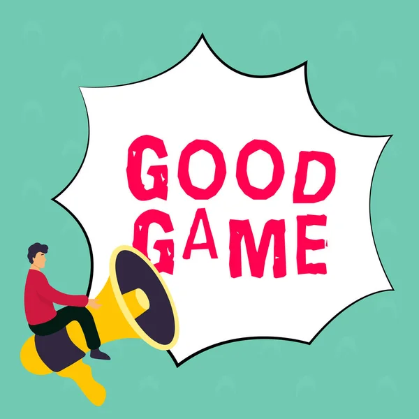 Sign Displaying Good Game Business Approach Term Frequently Used Multiplayer — Foto Stock
