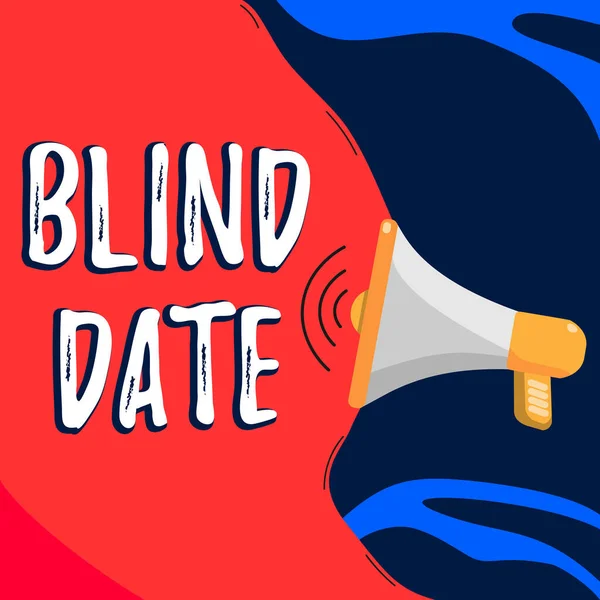 Text Caption Presenting Blind Date Business Approach Social Engagement Person — 스톡 사진
