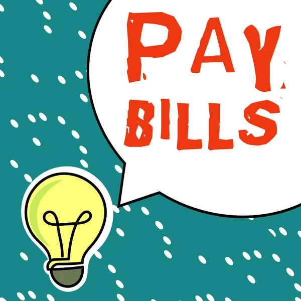 Writing Displaying Text Pay Bills Concept Meaning List Expenses Paid — Φωτογραφία Αρχείου