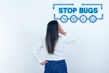 Conceptual caption Stop Bugs, Conceptual photo Get rid an insect or similar small creature that sucks blood