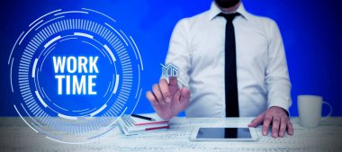 Handwriting text Work Time, Conceptual photo period starts when temporary workers are engaged at a worksite