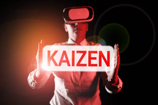 Inspiration Visar Tecken Kaizen Koncept Innebär Japansk Affärsfilosofi För Förbättring — Stockfoto