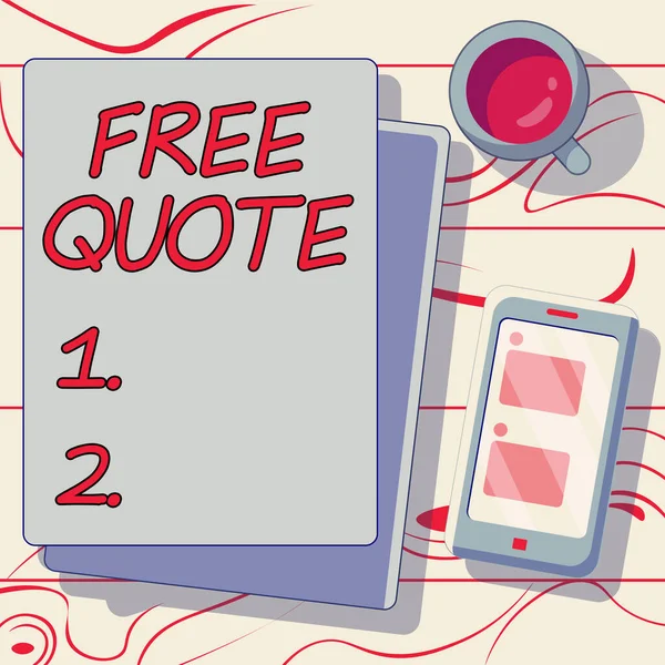 Handwriting Text Free Quote Business Showcase Brief Phrase Usualy Has — Fotografia de Stock