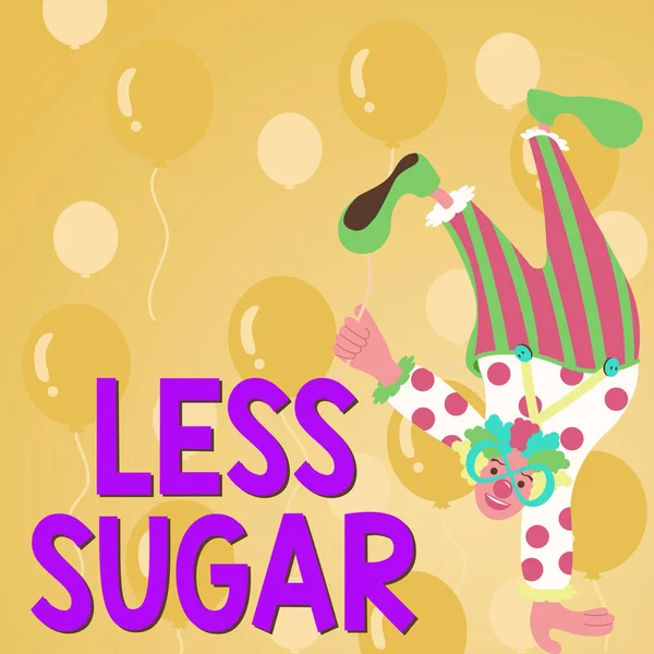 Text Showing Inspiration Less Sugar Word Lower Volume Sweetness Any — Stok Foto