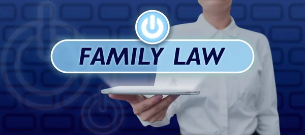 Text Caption Presenting Family Law Internet Concept Branch Law Deals — Foto de Stock