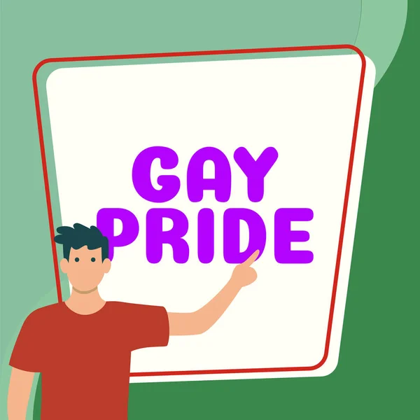 Handwriting Text Gay Pride Word Written Dignity Idividual Belongs Either — Stok fotoğraf