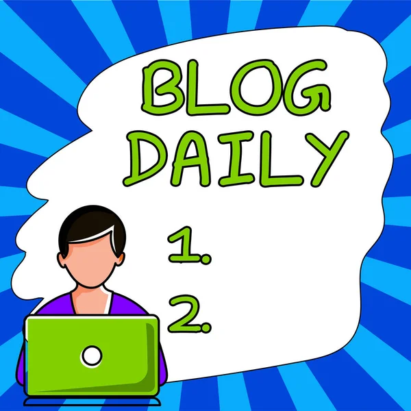 Concereption Blog Daily Word Written Daily Posting Any Event Internet — 스톡 사진