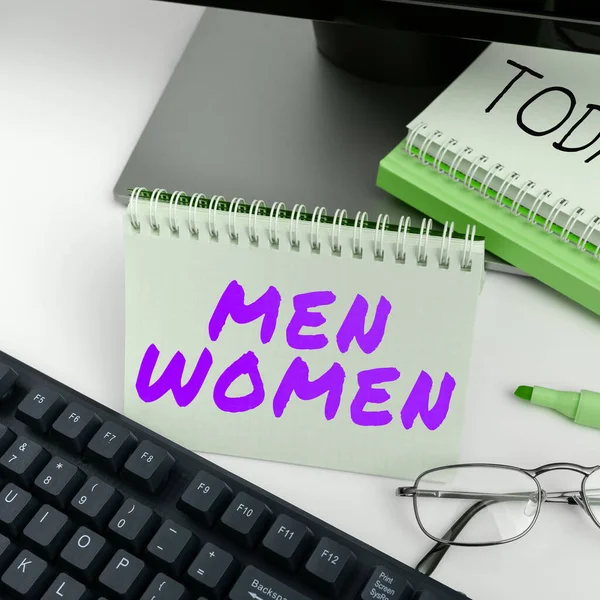 Text Sign Showing Men Women Business Approach State Boy Girl — Foto de Stock