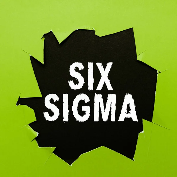 Inspiration showing sign Six Sigma, Concept meaning management techniques to improve business processes