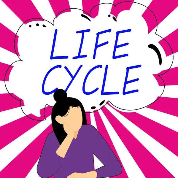 Text Showing Inspiration Life Cycle Business Showcase Series Changes Life — Fotografia de Stock