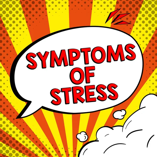 Handskrift Text Symtom Stress Word Skrivet Att Fungera Som Symptom — Stockfoto