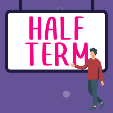 Yarı Dönem, İnternet Konsepti 'nin satışa sunulan fiyatın yarısını gösteren bir tabela