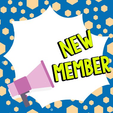 Yeni üye, iş yaklaşımı sunan metin başlığı yeni çocuk doğumu şirketine ya da ekibine çalışan alımı