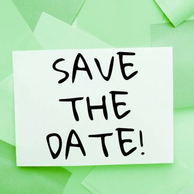 Belirtileri gösteren ilhamlar Tarih ve İş Gösterisini Kaydet Zamanlamayı hatırla Takvim Davetiyesini İşaretle