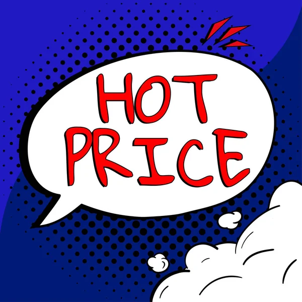 Writing Displaying Text Hot Price Word Buyer Seller Can Obtain — Zdjęcie stockowe
