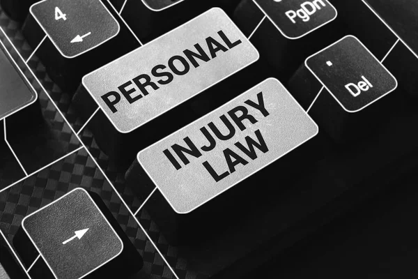 Text Sign Showing Personal Injury Law Business Approach Being Hurt — Stok fotoğraf