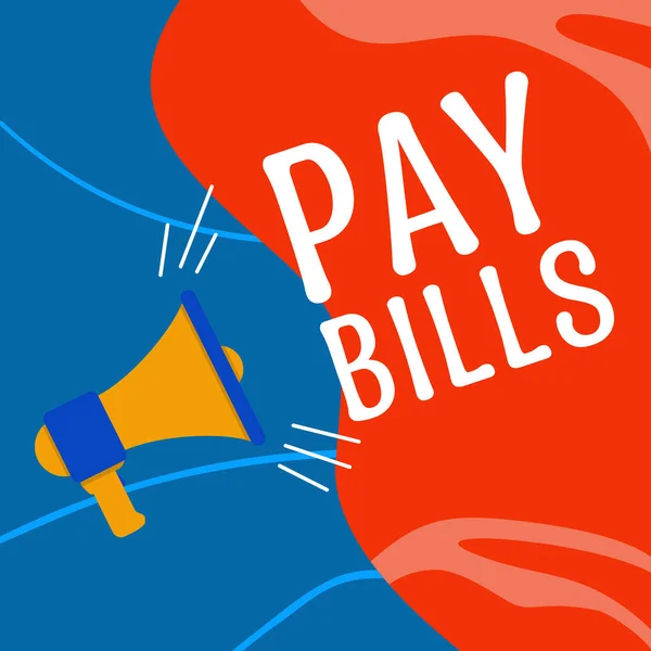 Conceptual Display Pay Bills Business Showcase List Expenses Paid Total — Φωτογραφία Αρχείου