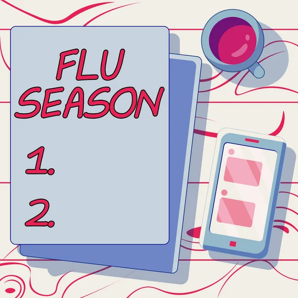 Conceptual Caption Flu Season Internet Concept Time Year Specially Winter — 스톡 사진