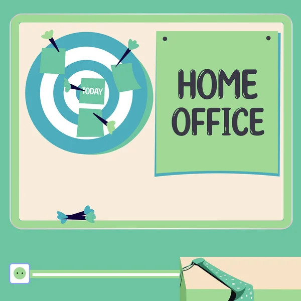 Inspiración Mostrando Signo Home Office Espacio Ideas Negocio Designado Una —  Fotos de Stock