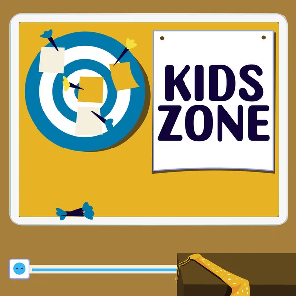 Conceptual Display Kids Zone Business Overview Area Region Designed Enable — ストック写真
