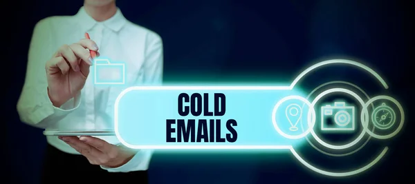 Text Caption Presenting Cold Emails Business Approach Unsolicited Email Sent — 스톡 사진