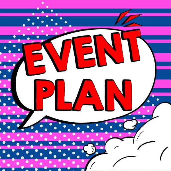 Conceptual Caption Event Plan Business Approach Process Managing Project Meeting — Stock Fotó