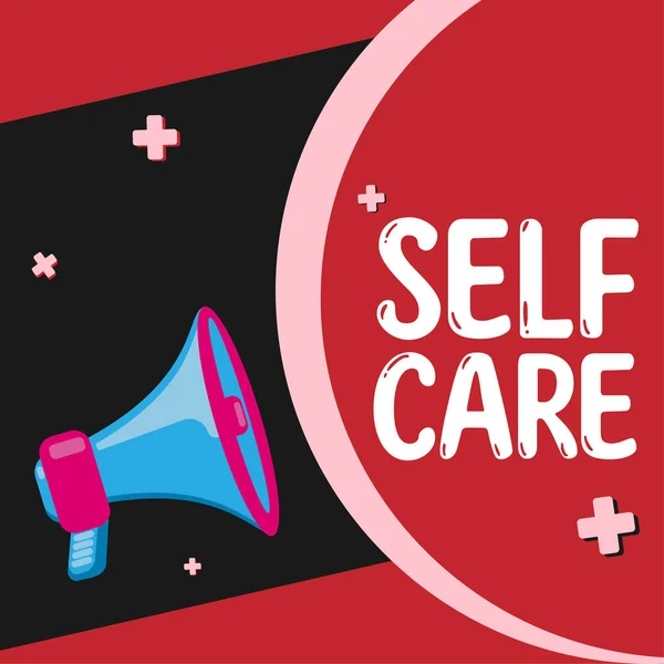 Hand Writing Sign Self Care Business Showcase Give Comfort Your — Zdjęcie stockowe