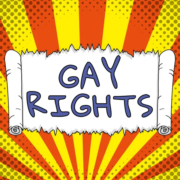 Text Showing Inspiration Gay Rights Concept Meaning Equal Civil Social — Stockfoto