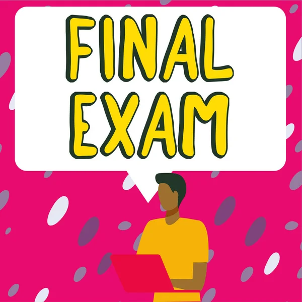 Text Sign Showing Final Exam Conceptual Photo Test Given Student — Φωτογραφία Αρχείου