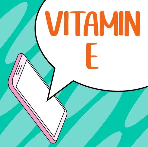 Sign Displaying Vitamin Word Written Antioxidant Protects Body Tissue Damage — Stok fotoğraf