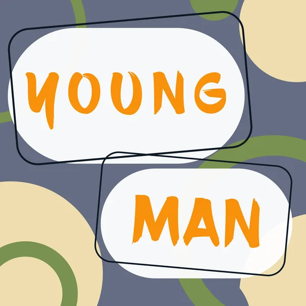 Writing Displaying Text Young Man Internet Concept Man Who Far — Stok fotoğraf