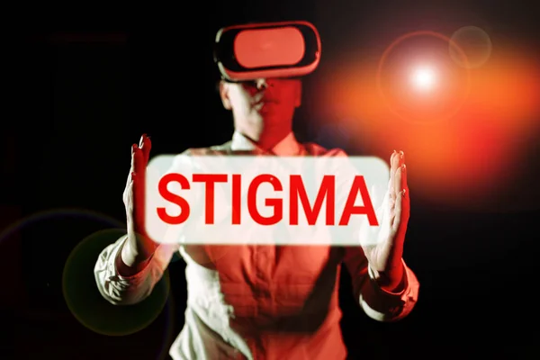 Conceptual Display Stigma Concept Meaning Feeling Disapproval Most People Society — Stockfoto