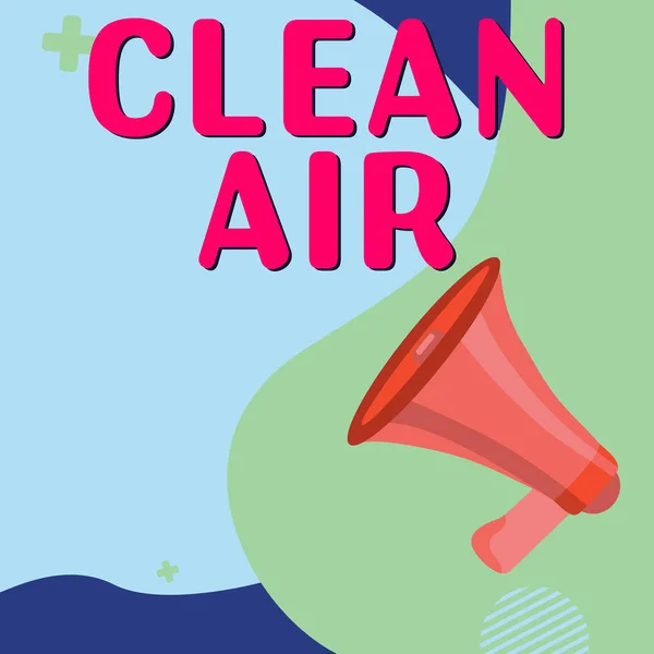 Text Caption Presenting Clean Air Word Air Has Harmful Levels — Stockfoto