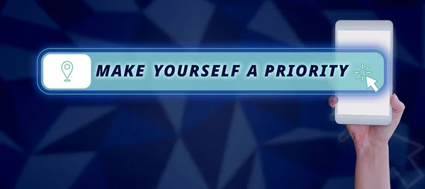 Szöveg Megjelenítése Make You Priority Word Written Think Your Own — Stock Fotó