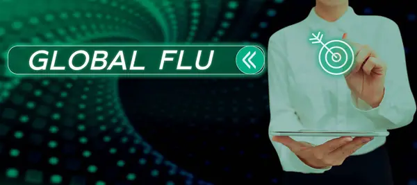 Conceptual Display Global Flu Business Approach Common Communicable Illness Spreading — Stock Photo, Image