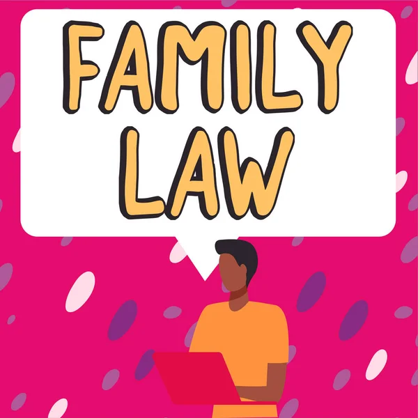 Conceptual Caption Family Law Internet Concept Branch Law Deals Matters — Foto de Stock