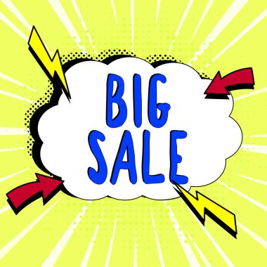 Text showing inspiration Big Sale, Internet Concept putting products on high discount Great price Black Friday