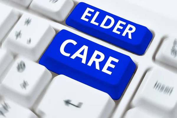 Handwriting text Elder Care, Business approach the care of older people who need help with medical problems
